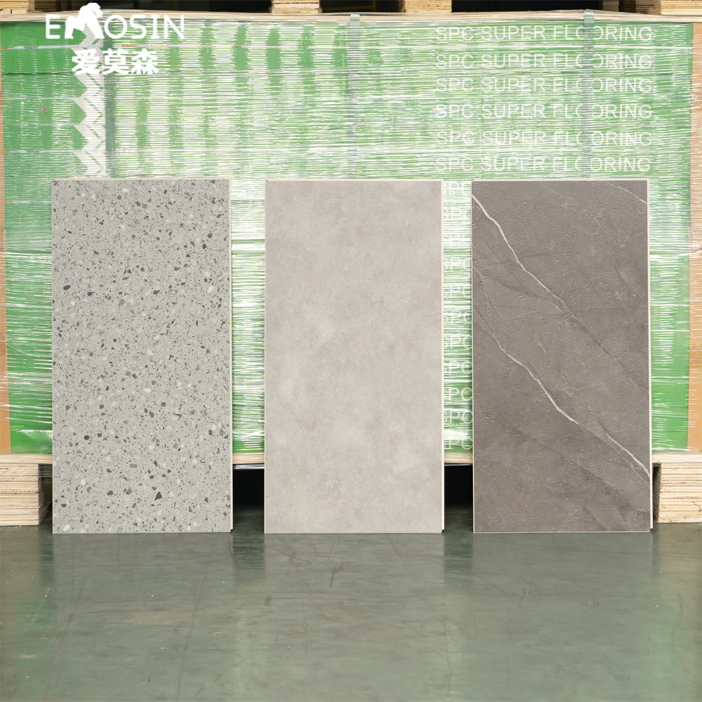 Waterproof 4mm 5mm 6mm Interlock PVC Plastic Vinyl Plank Sheet Click Ceramic Look Like Stone Marble Spc Flooring Tiles