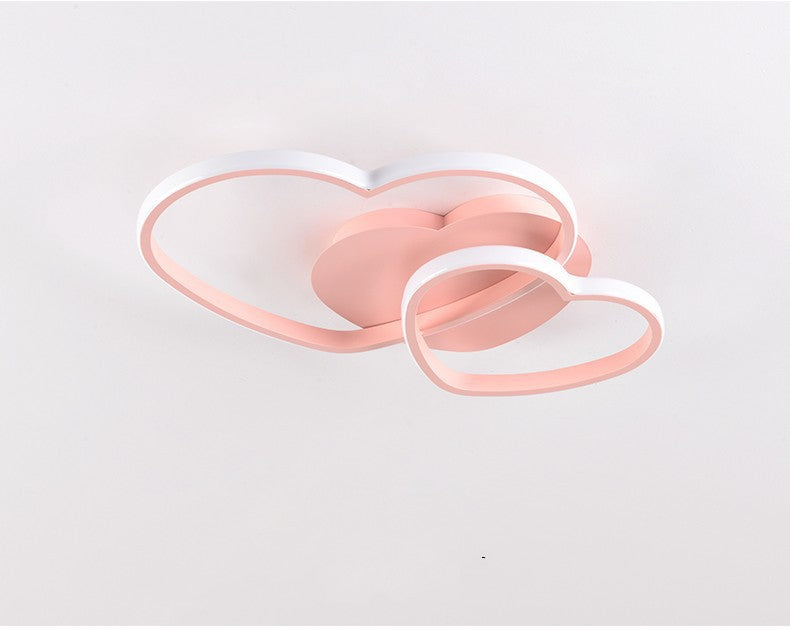Master Bedroom Simple Modern Cozy Romantic LED Ceiling Lamp Creative Heart-Shaped Children's Room Wedding Room Girl's Room Lamp