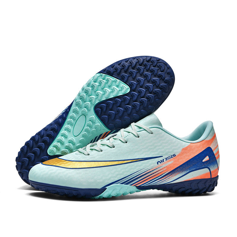 2025New Breathable Football Shoes for Men and Women Students Long Spikes Youth Grass Flat Ground Broken Spikes Training Shoes