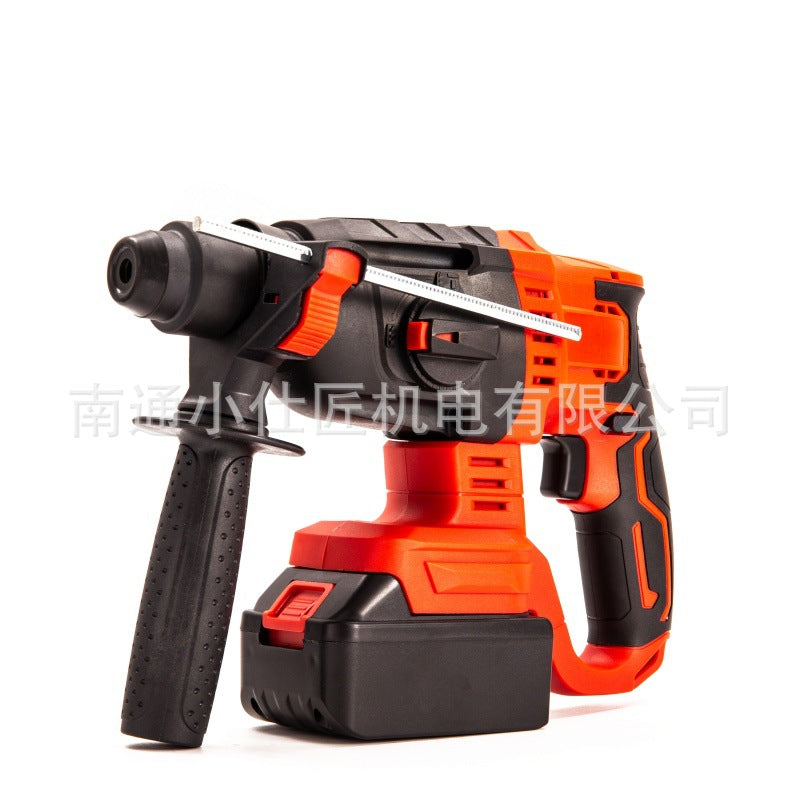 Cross-Border Brushless Electric Hammer Rechargeable Lithium Battery Tool Three-in-One Concrete Drilling High-Power Grooving Drilling Impact Drill