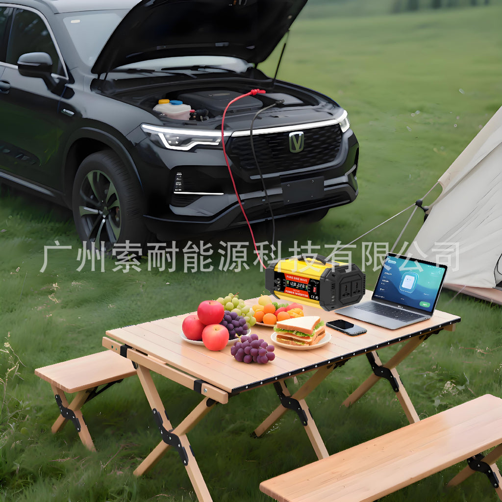 European standard socket pure sine wave inverter500W/800W/1000W 12V Turn230V Double USB Double Type-C