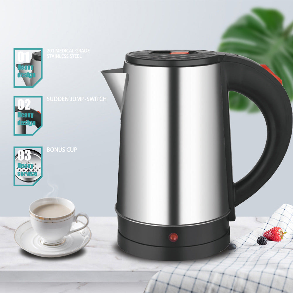 European Standard Stainless Steel Electric Kettle Manufacturer Wholesale Hot Water Kettle/Electric Kettle/The kettle automatically shuts off when boiling water0.8L
