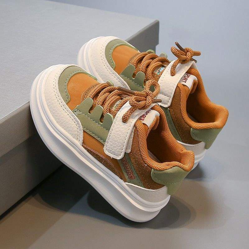 Spring and Autumn New Children's Shoes for Girls and Boys, Leather Walking Shoes, Girls' Sneakers, Korean Style Baby Shoes