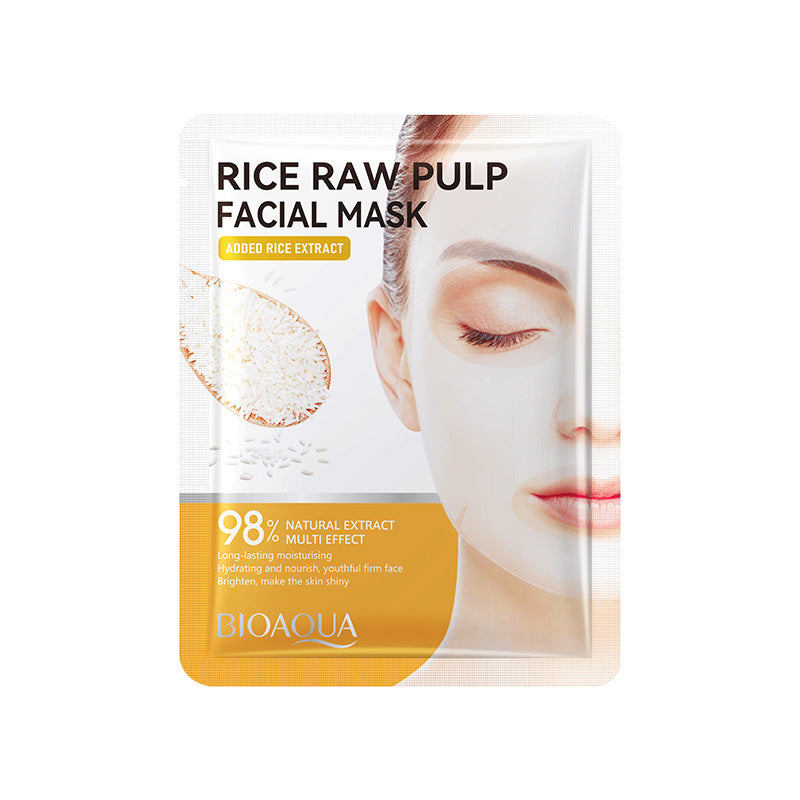 Rice Puree Face Mask25g BIOAOUA Moisturizing and rejuvenating facial mask patch cross-border wholesale
