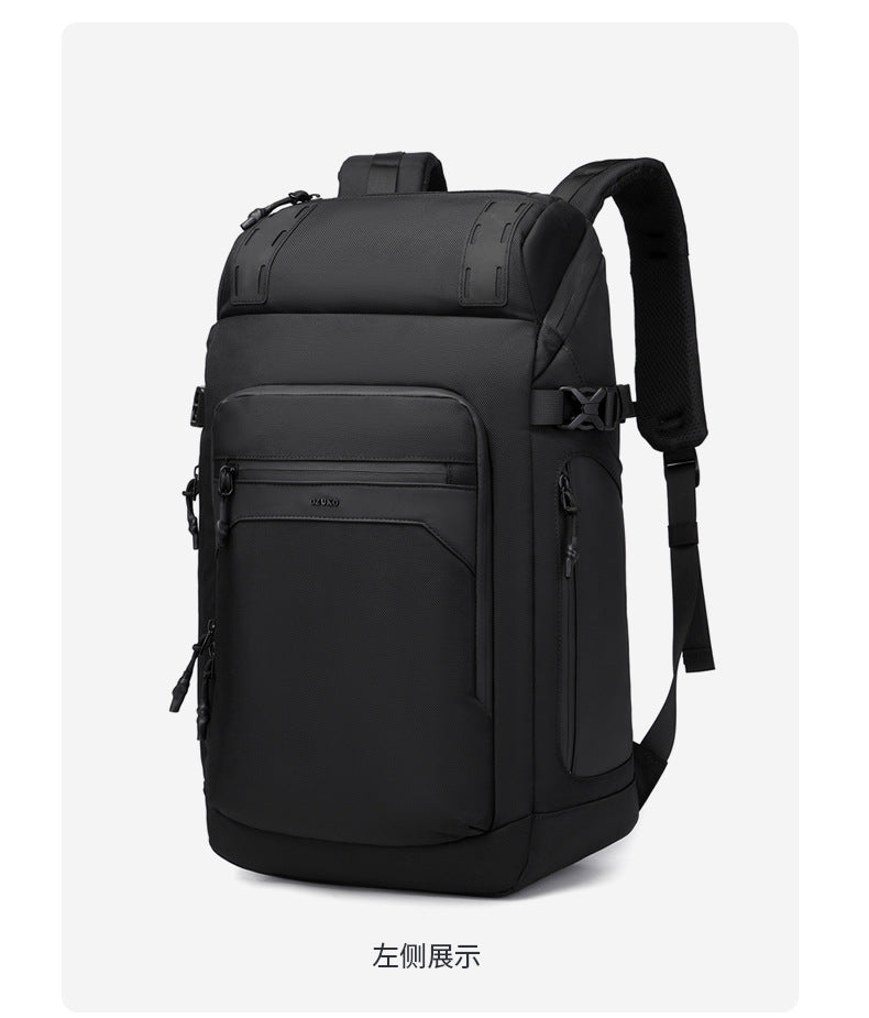 ozuko Casual Backpack Men's Computer Backpack Waterproof Oxford Cloth Large Capacity Commuting Travel School Bag