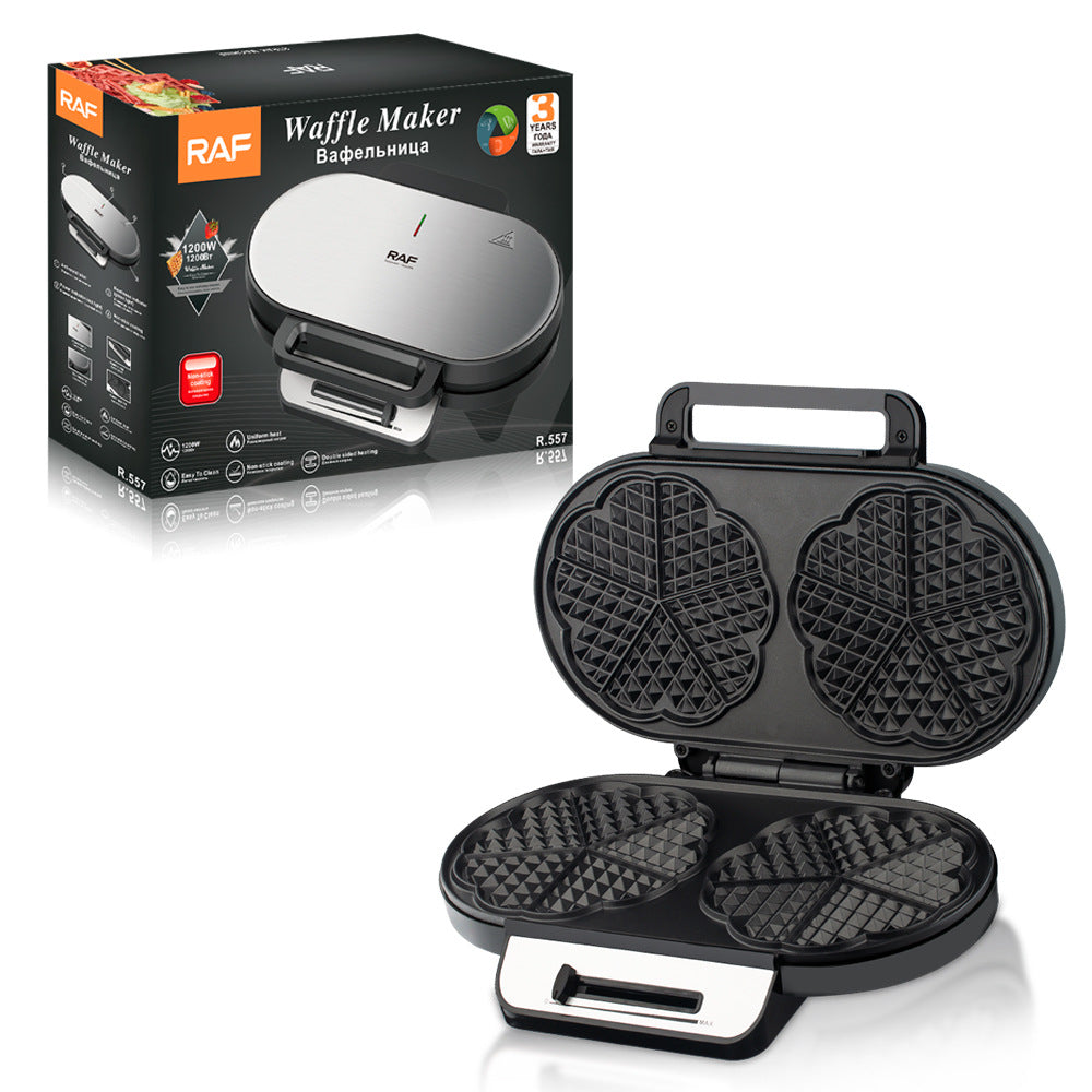 RAF European Standard Household Waffle Maker Double-Sided Heating Sandwich Maker Multi-Functional Toast Cake Maker