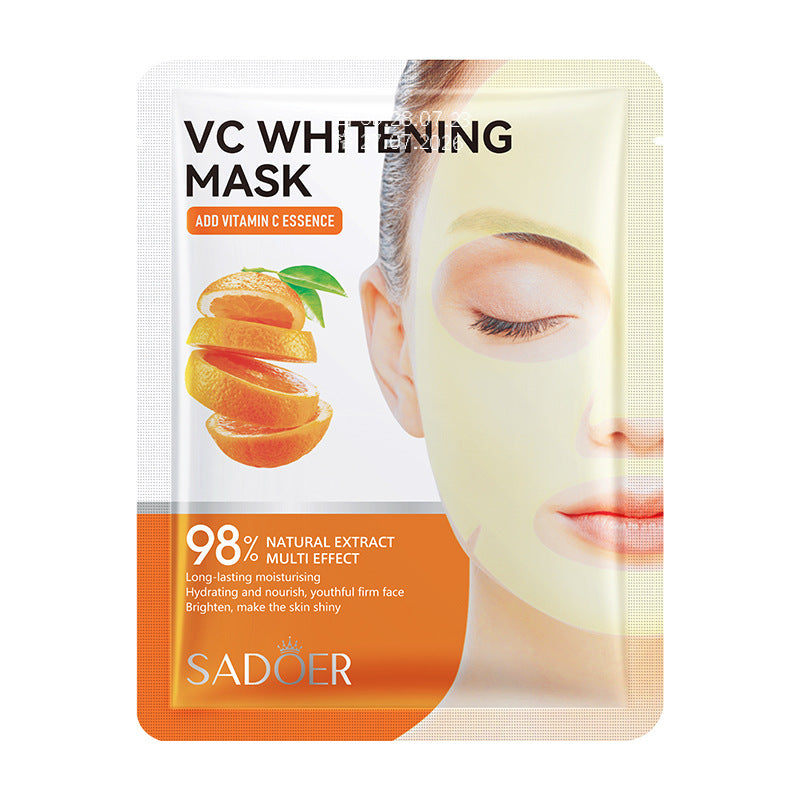 Facial Mask25g SADOER Aloe Vera VC Moisturizing and Rejuvenating Face Mask Sheet Pack for Cross-Border Wholesale