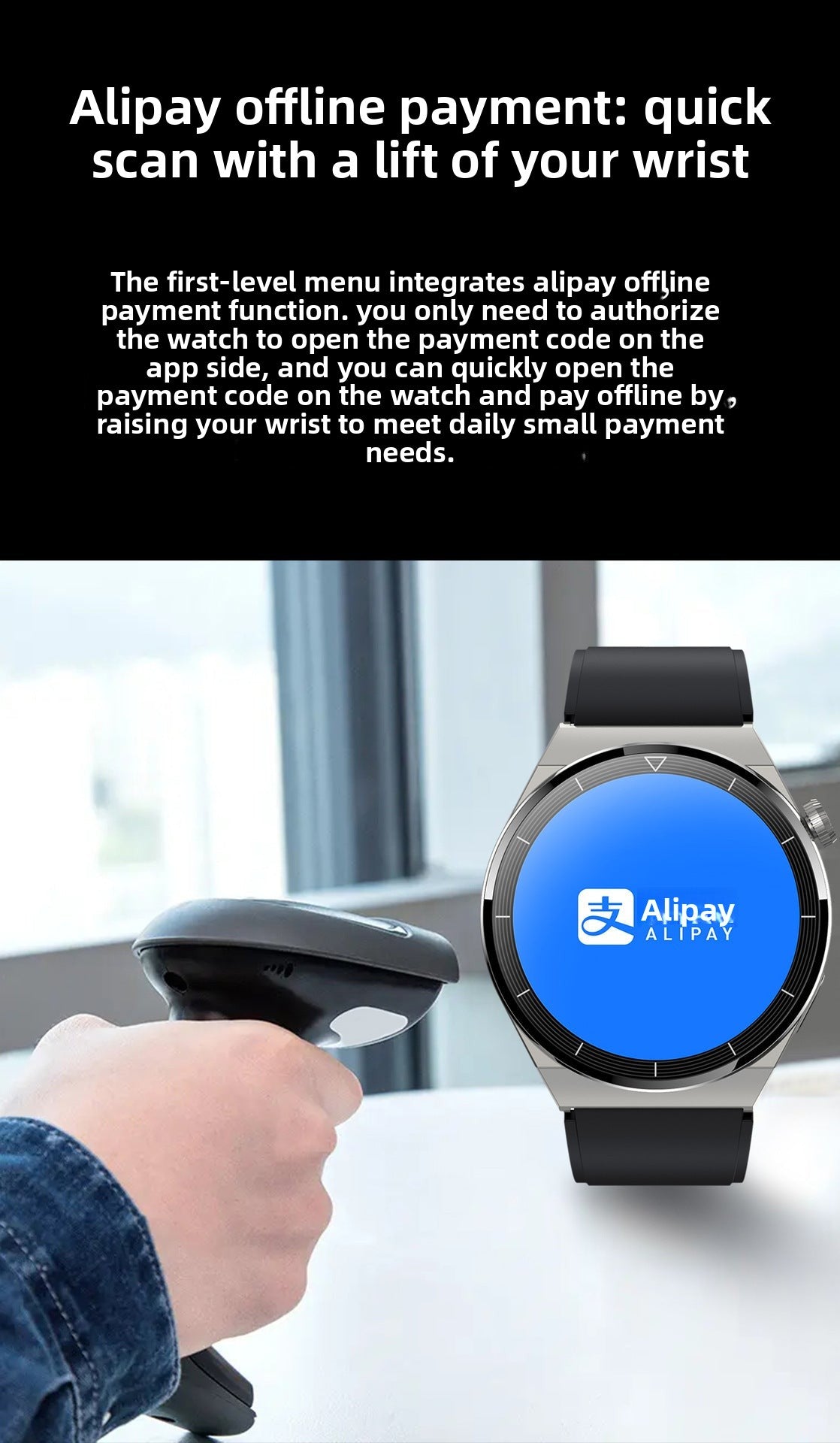 New HK46Smart Watch HD AMOLED Multiple Screen Dial Switching NFC Offline Alipay Factory