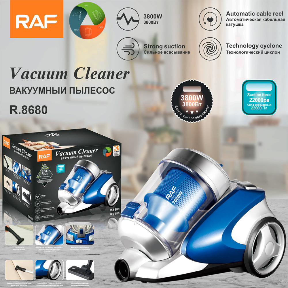 RAF European Standard 2-in-1 Powerful Household Vacuum Cleaner Horizontal Portable Vacuum Machine R.8680 3.5L