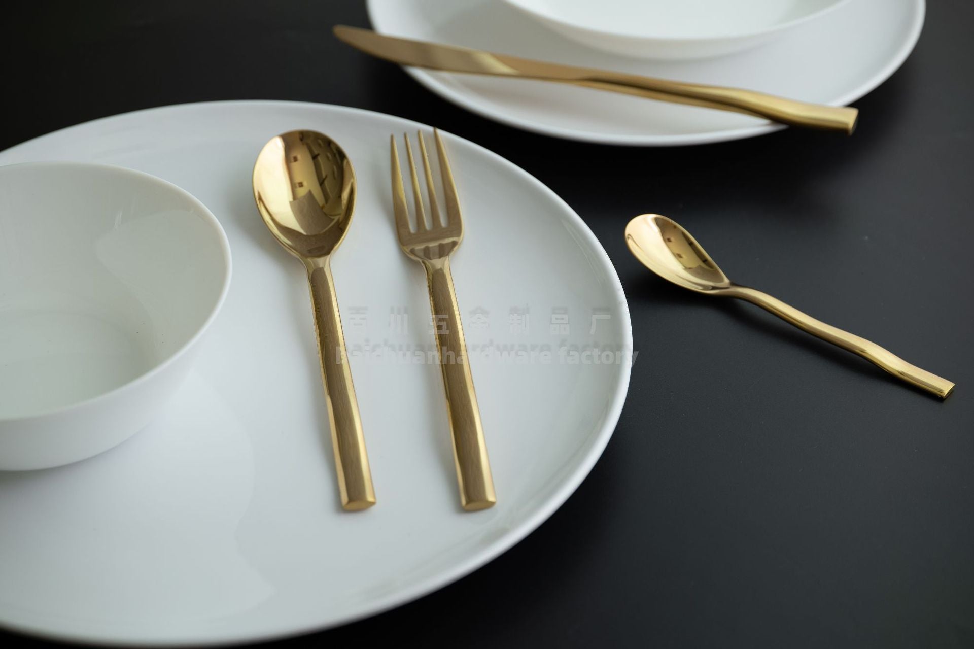 Nordic Style ins304Stainless Steel Steak Knife Fork Spoon Wave Pattern Creative Simple Western Dining Utensils Hotel Supplies Wholesale