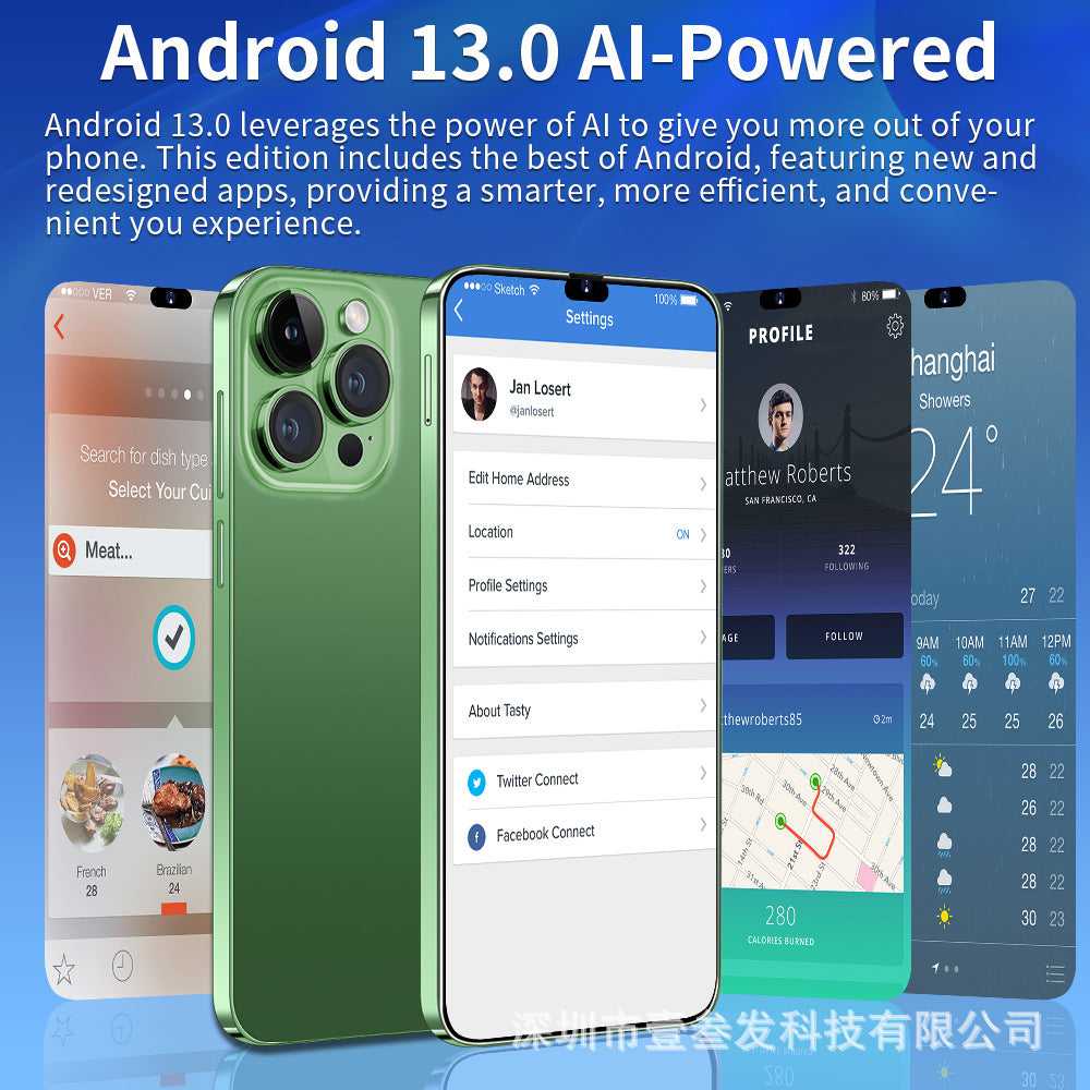 New Mobile Phone i15 Pro MAX 16+1TB HD Large Screen In Stock Android New Smartphone