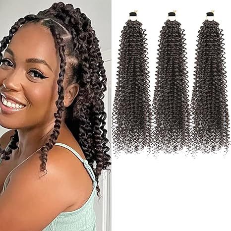 Chemical Fiber Wig MiniGOGOCrochetHair African Two-Strand Small Curl Braids Crochet Celebrity Style Long Curly Hair