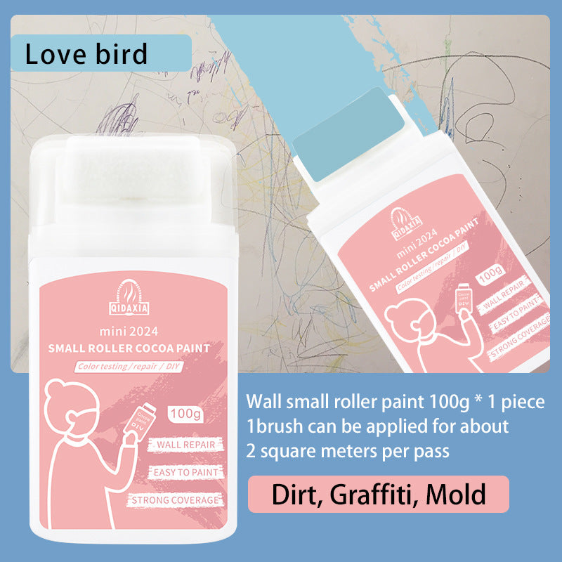 Qixia Colorful Mini Paint Coco Paint Odorless Graffiti Paint Small Roller Paint Wall Small Roller Brush Paint Latex Paint