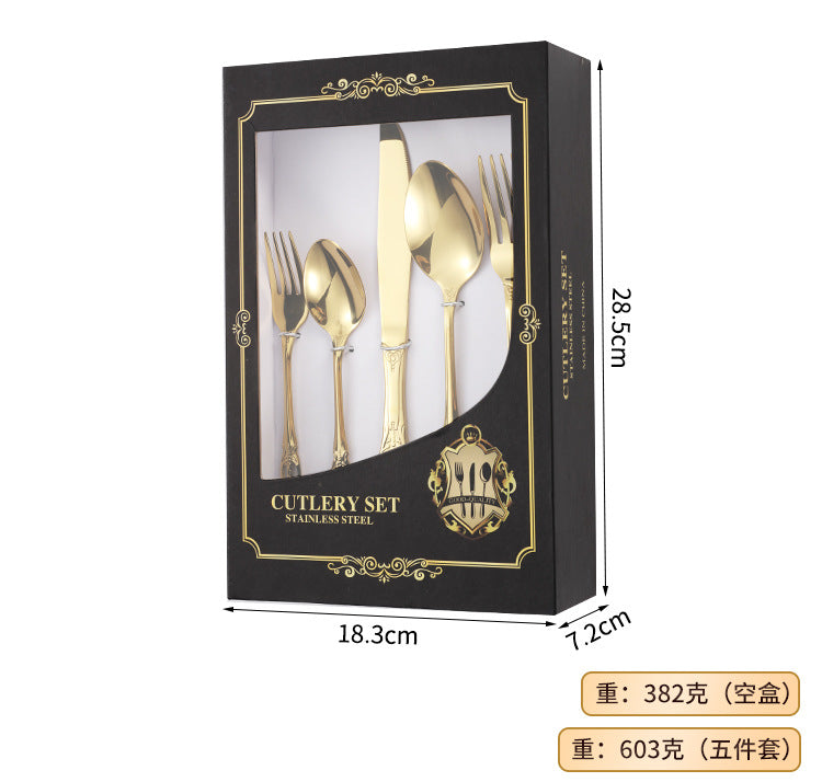 New Hot Selling Stainless Steel Royal Court Tableware Knife, Fork, Spoon40Set20Set of Steak Knives and Forks