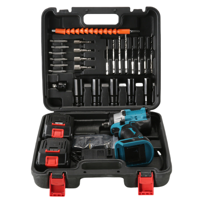 Cordless Electric Tool with Screwdriver Bits, Rechargeable Lithium Battery, High Torque Electric Wrench for Woodworking and Auto Repair