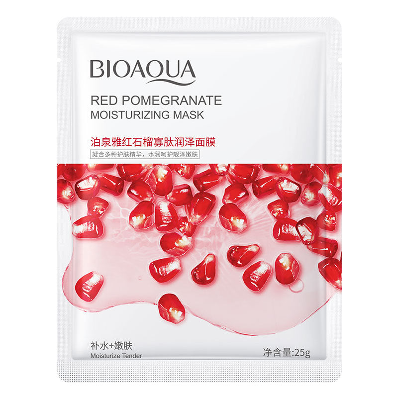 Cross-border Pineapple Face Mask25g  BIOAOUA Red Pomegranate Moisturizing Mask Cross-Border Foreign Trade Manufacturer Skincare Wholesale