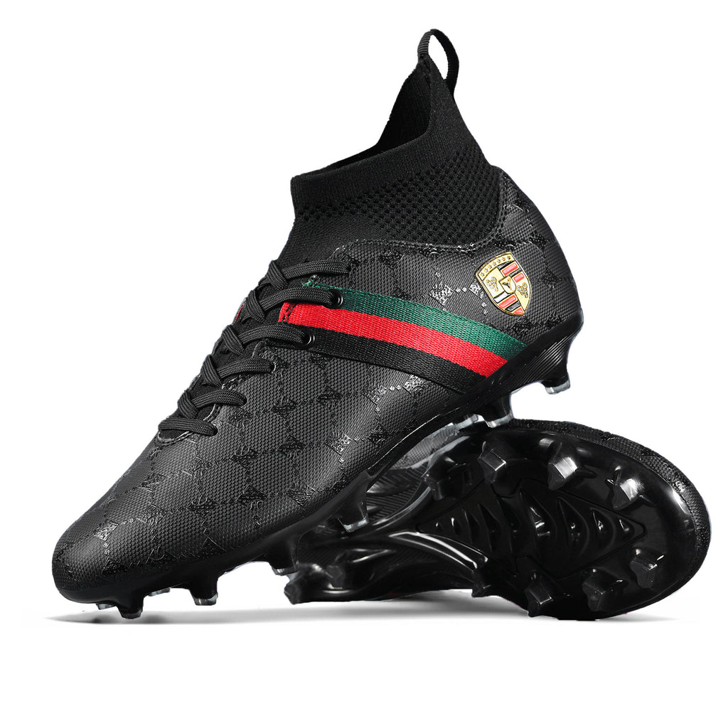 Hot-selling High-top Soccer Shoes tf Artificial Grass with Broken Nails AG Nail Leather Foot Men's and Women's Children's Youth Student Training Shoes