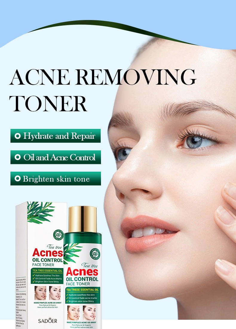 Full English Tea Tree Skincare Set SADOER Cleansing, moisturizing, hydrating five-piece set for  foreign trade wholesale