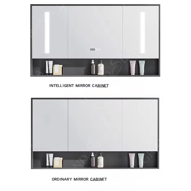 Bathroom Furniture Set Design Wall Hung Wooden Wholesale Price Modern Hotel Plywood Bathroom Vanities With Led Mirror Cabinet