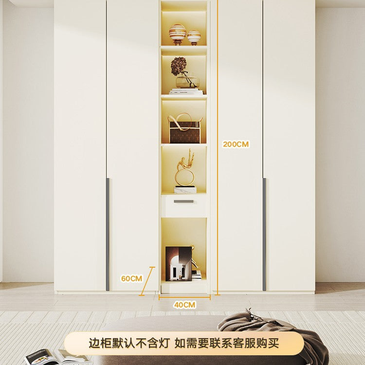 Solid Wood European Pine Board Door to Ceiling60cm Depth18mm Thickened Cabinet Body Wardrobe for Home Bedroom Cream Style Closet