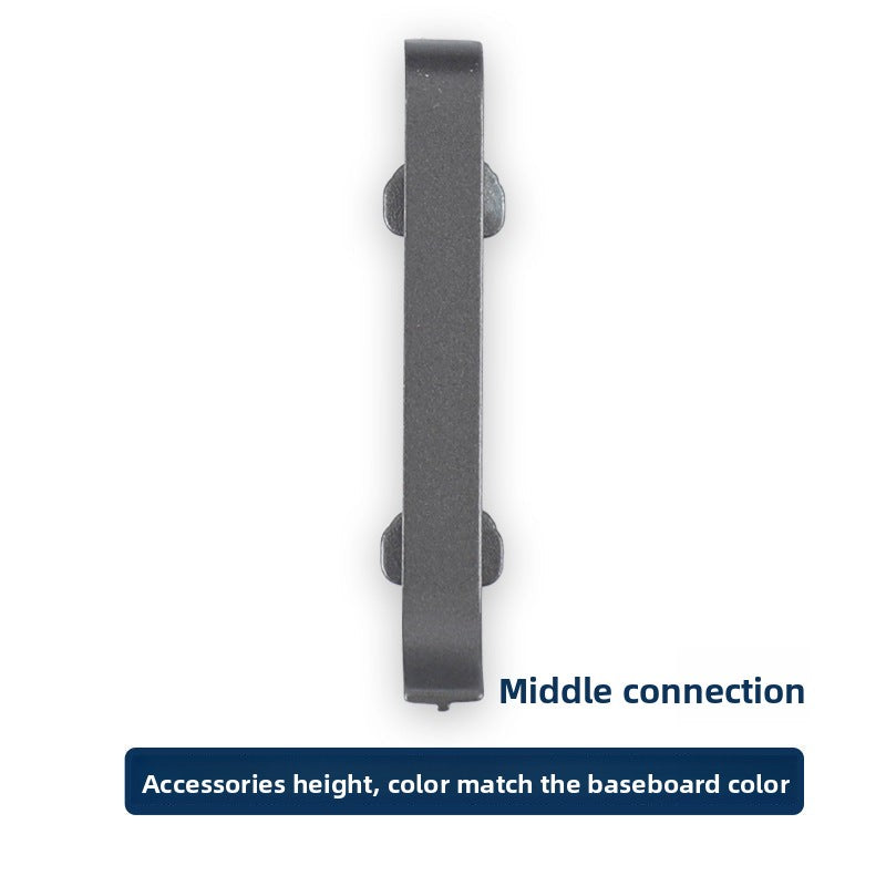 Aluminum alloy skirting board, ultra-thin cream-style baseboard decorative line, curved light-luxury metal snap-on skirting board