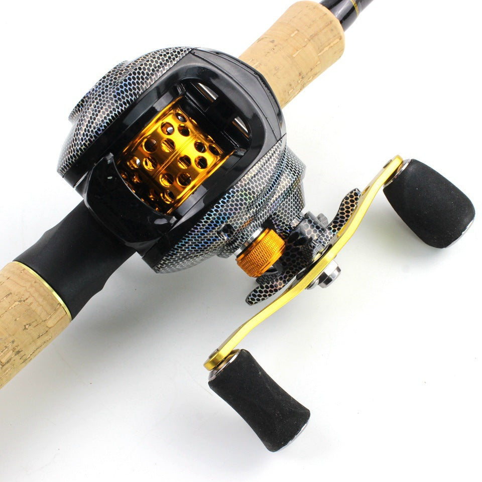 A Fishing Gear Gun Handle Retractable Lure Water Drop Reel Combo Ultra-light Ultra-short Fishing Rod Wooden Handle Rod