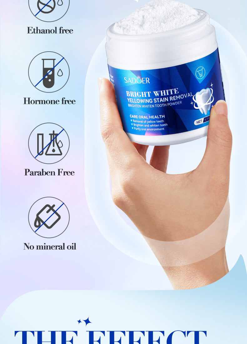 All English Tooth Powder50g SADOER Clean Tooth Stains, Care for Gums, Freshen Oral Care,  Foreign Trade Wholesale