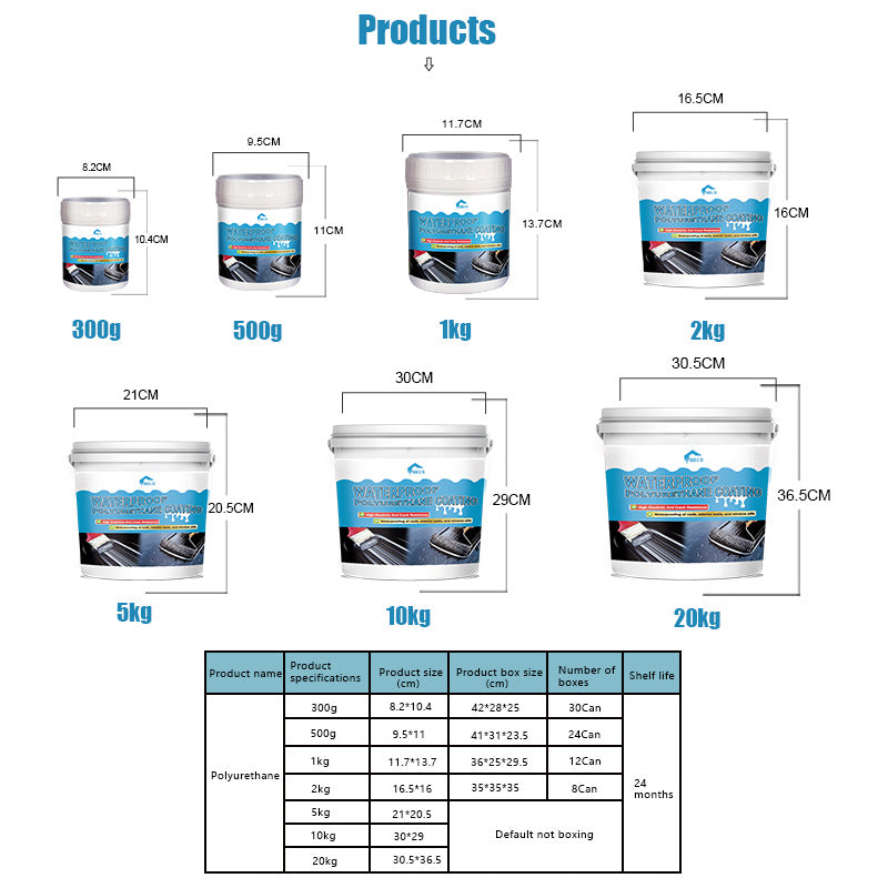 Waterproof Polyurethane Coating Roof Window Sill Liquid Membrane Flat House Crack Leak Sealant Anti-Seepage
