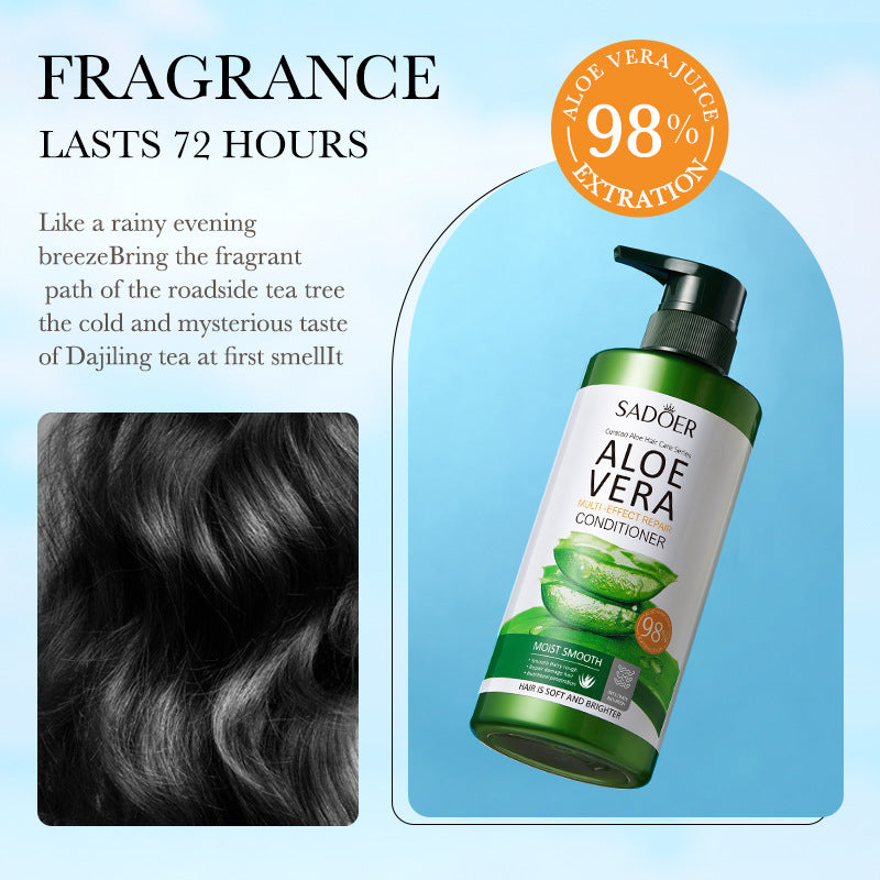 Aloe Vera Conditioner500ml SADOER Multi-effect Frizz Improvement Large Capacity Cross-border Wholesale