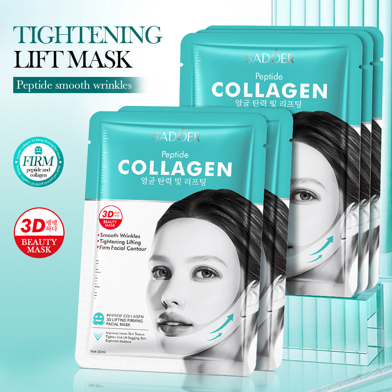 Full English Polypeptide Collagen Protein3D Lifting and Firming Face Mask SADOER Hydrating and Moisturizing Face Mask Wholesale