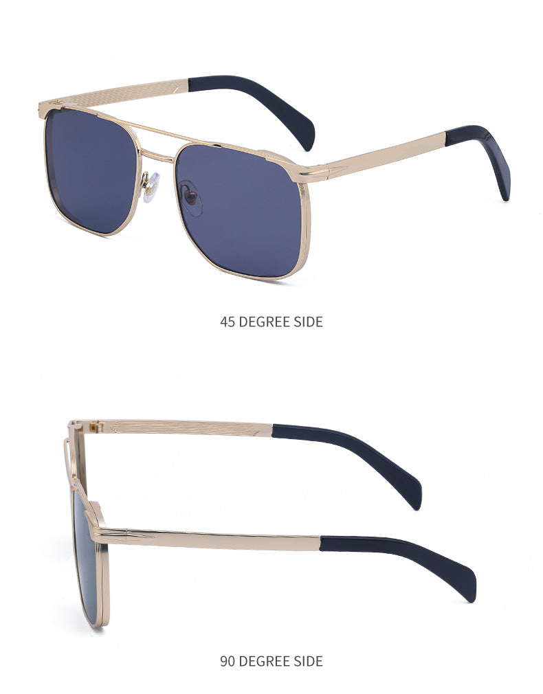 Men's Sunglasses Driving Fashion Internet Celebrity David Same Style Square Frame Sunglasses Men's Trendy Outdoor Hiking Glasses shades