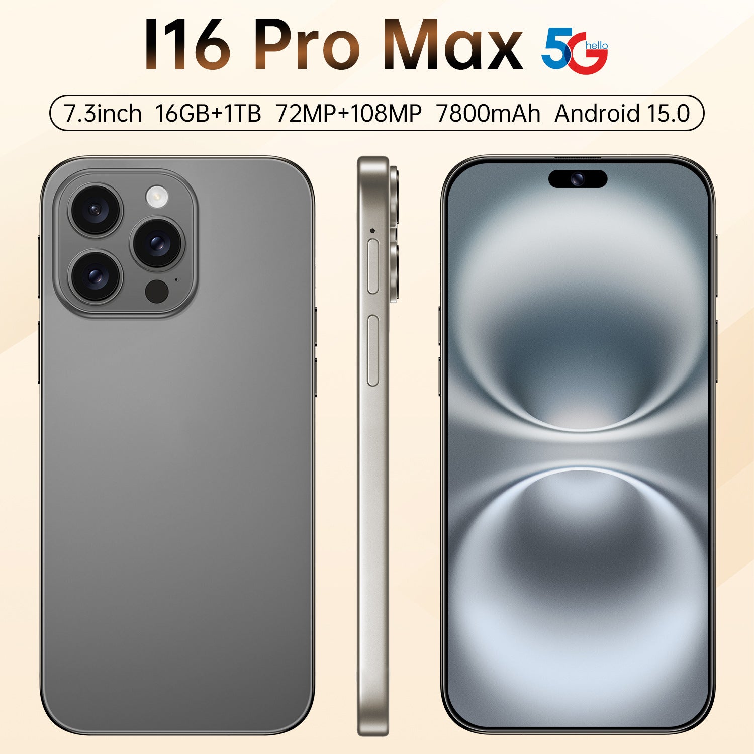 New model exclusive i16 Pro Max Intelligence5G Extra-large Screen Mobile Phone16+1T Overseas Version Direct Source Sale