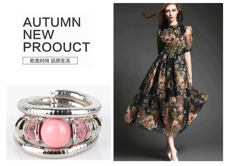 European and American Fashion Brand Bracelet for Women, High-End Ethnic Style, Simple Layered Multi-Color Three-Circle Wrap Bracelet