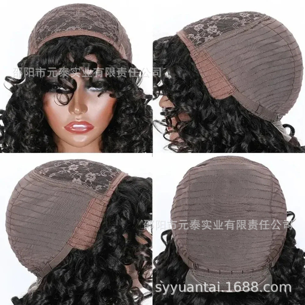 Short Bouncy Curly Wig BOB Glueless Wig Afro Rose Curly