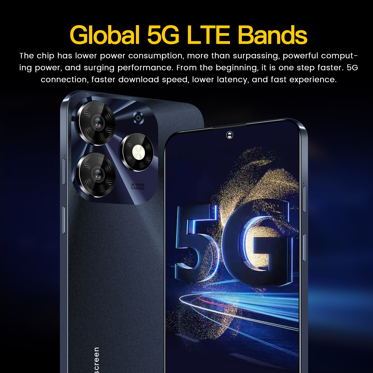Mobile Phone Spark10 Pro Android4G Mobile Phone16+1T Side fingerprint scanner AI Smartphone(Popular)
