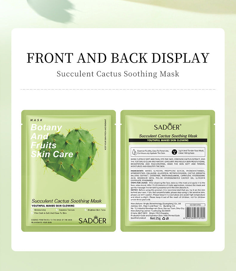 Fruit Mask SADOER Avocado Rose Hydrating Moisturizing Tablets Cross-border Foreign Trade Skincare Wholesale