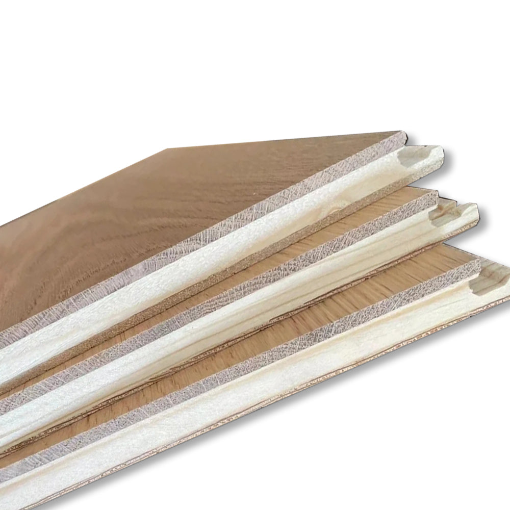 Three-Layer Engineered Ash Wood Flooring Custom Solid Hardwood UV Lacquer Finish Waterproof Anti-slip for Living Room Outdoor