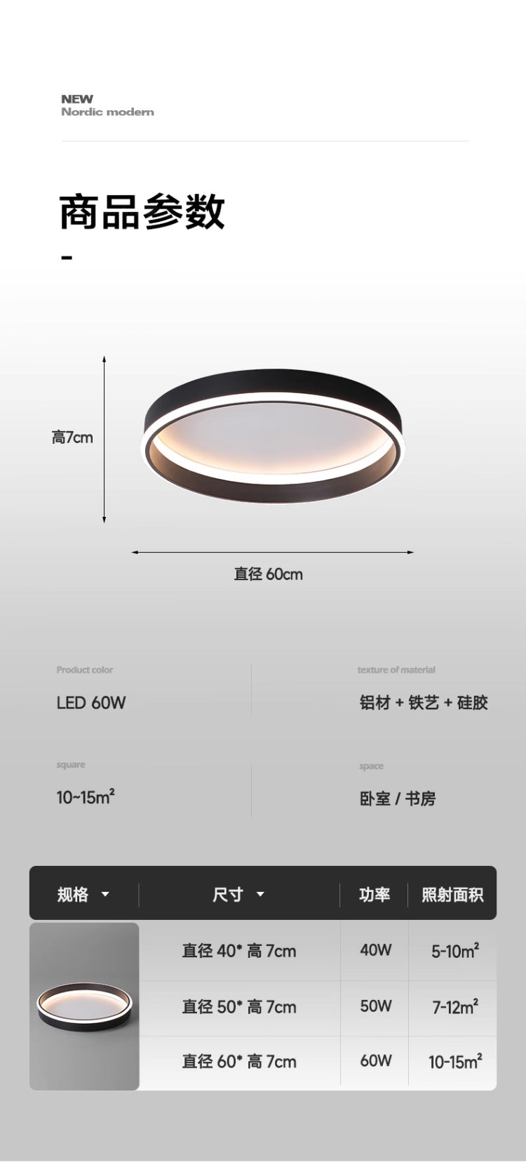 Full Spectrum Living Room Lamp Main Light Minimalist led Ceiling lamp, simple modern style, suitable for living room, dining room, study room lighting fixture
