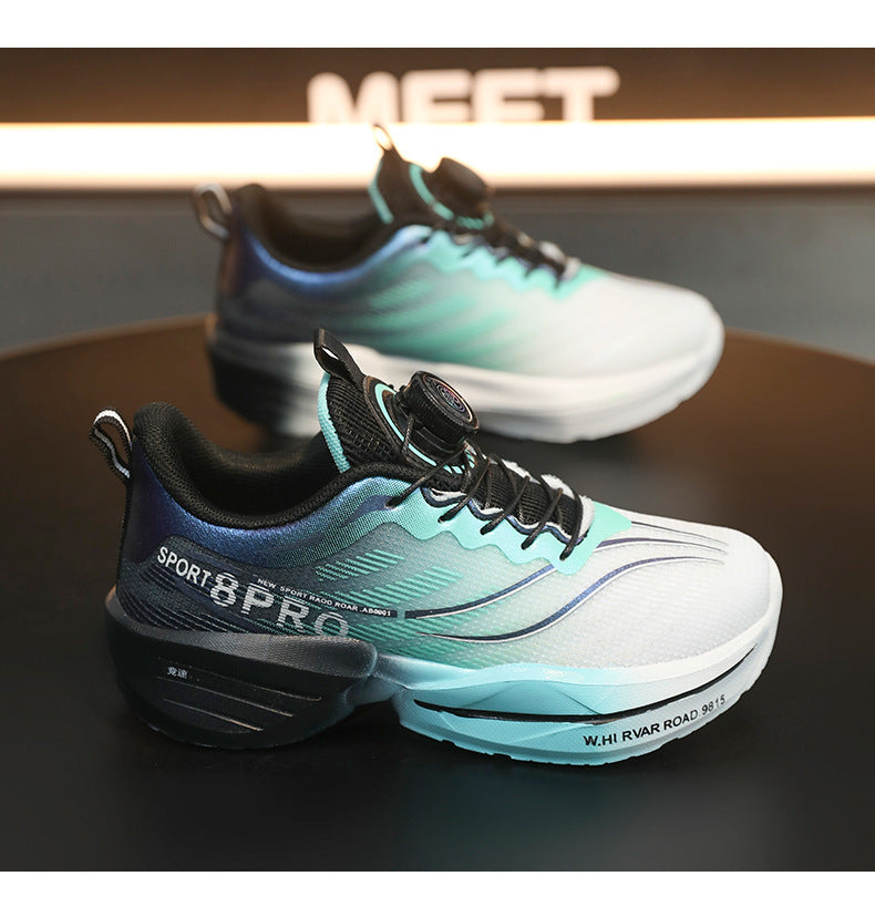 Red Rabbit8pro Rotating Button Children's Shoes Lightweight Shock Absorption Rebound Non-Slip Running Shoes Boys and Girls Students Physical Test Sports Shoes