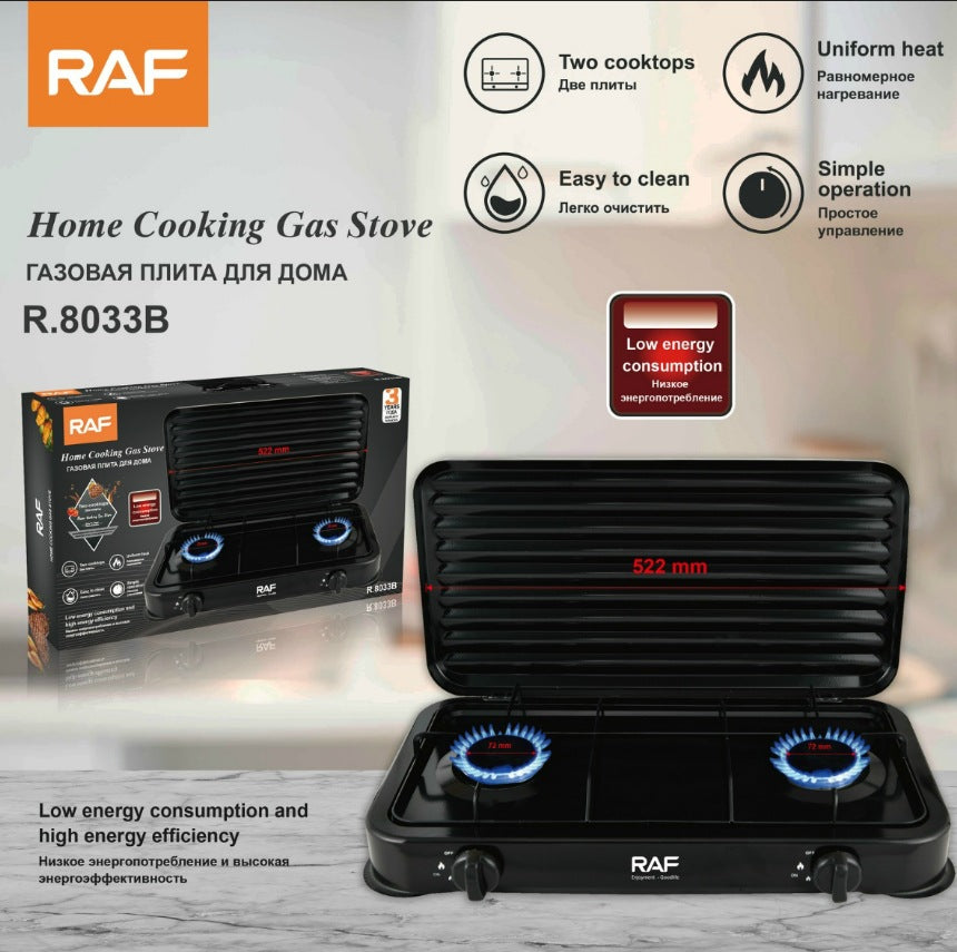 RAF European Standard Double Burner Gas Stove Small Household Appliance Multifunctional Household Small Electric Stove Wholesale R.8033