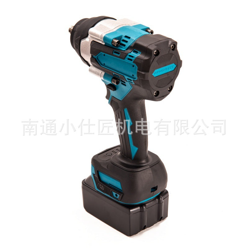 Cross-Border Foreign Trade Cordless Lithium Battery Wrench Brushless Strong Torque Screwdriver Auto Repair Air Gun Mechanic Repair Electric Wrench