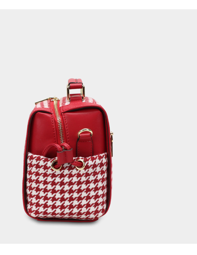 Korean Style Single Shoulder Women's Bag Wool Texture Versatile Handbag Trendy Personality Underarm Crossbody Women's Bag