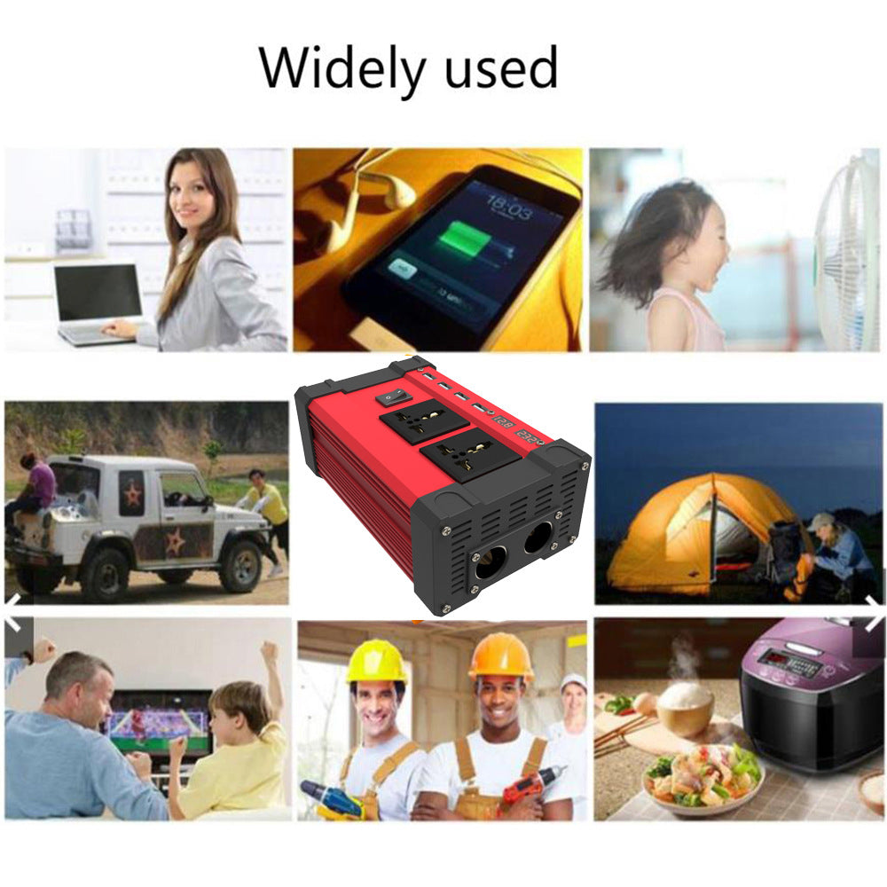 Car Converter Automotive Small Appliances300W/500W Inverter12V Turn110V/220V 4USB 2Socket