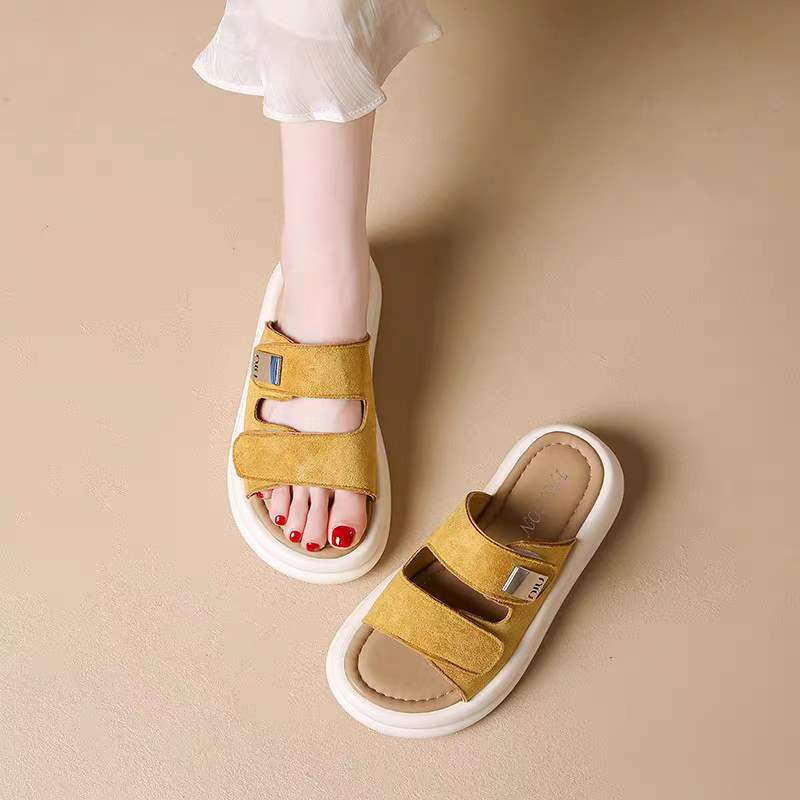 Women's Casual Flat Slippers2025Summer New Soft Sole Comfortable Mom Shoes Maternity Sandals