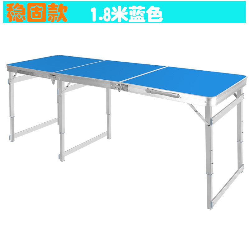 In Stock Dropshipping Outdoor Folding Table Aluminum Alloy Simple Square Table Camping Stall Folding Table Portable Stall Table