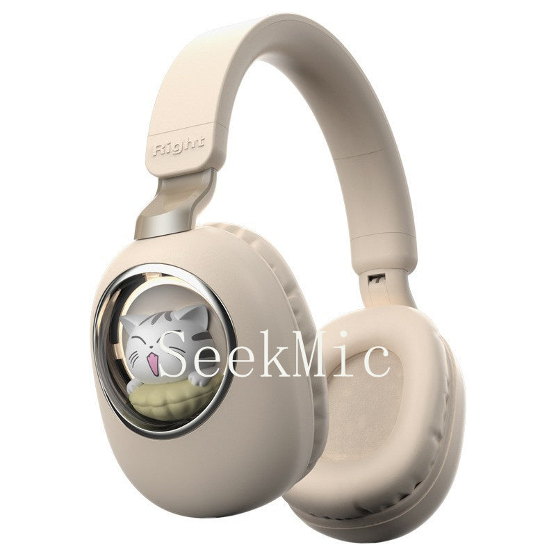 Head-mounted Bluetooth Wireless Earphones Cute Cartoon Cat Full Ear Long Battery Life Support Customization Noise Reduction Cat Ear