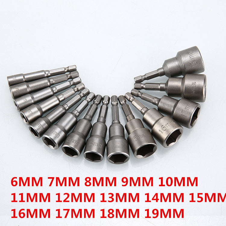 Strong Magnetic Socket Electric Drill Screwdriver Hex Socket Set Hex Socket Electric Drill Accessories