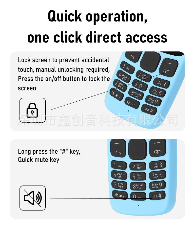 TK Straight Button Telephone106Feature Phone105Low-end Senior Phone with Multiple SIM Slots2G Hot-Selling Mobile Phone GM