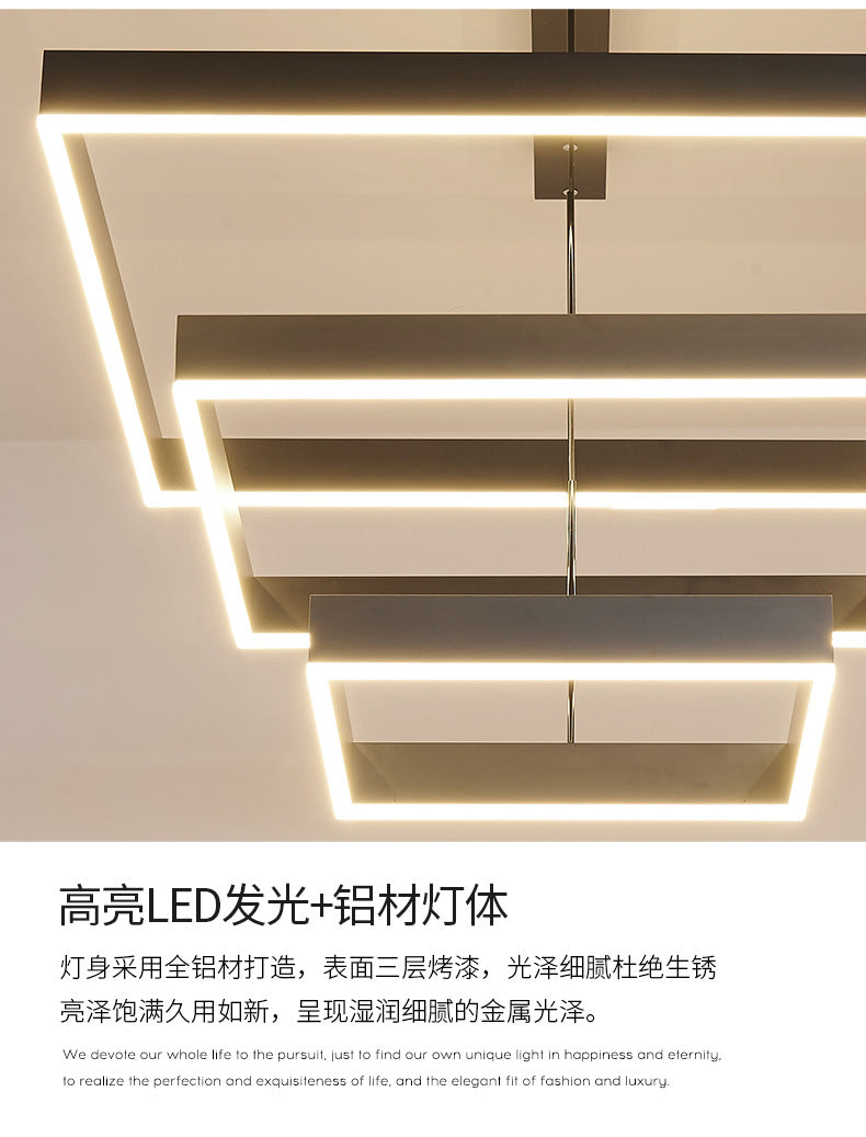 Living Room Lamp Simple and Elegant Main Lamp Modern Dining Room Lamp Home Iron Art Bedroom Lamp High-end Feel led Bar Counter Pendant Light