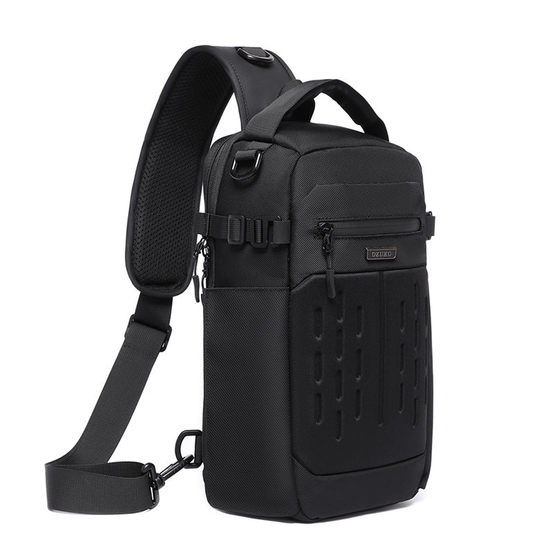 OZUKO Men's Chest Bag Waterproof Multifunctional Crossbody Bag Trendy Portable Small Backpack Large Capacity Single Shoulder Men's Bag
